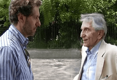 Con Roberto Herlitzka, protagonista del film Un nipote e i suoi perché, per la campagna sulla sicurezza stradale Scusateci